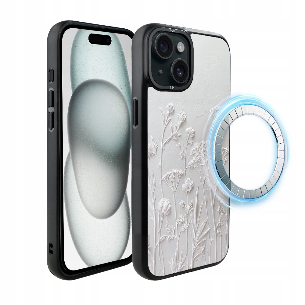 Pouzdro pro iPhone 15 Ibizu DropGuard Matt s MagSafe, sušené polní květy