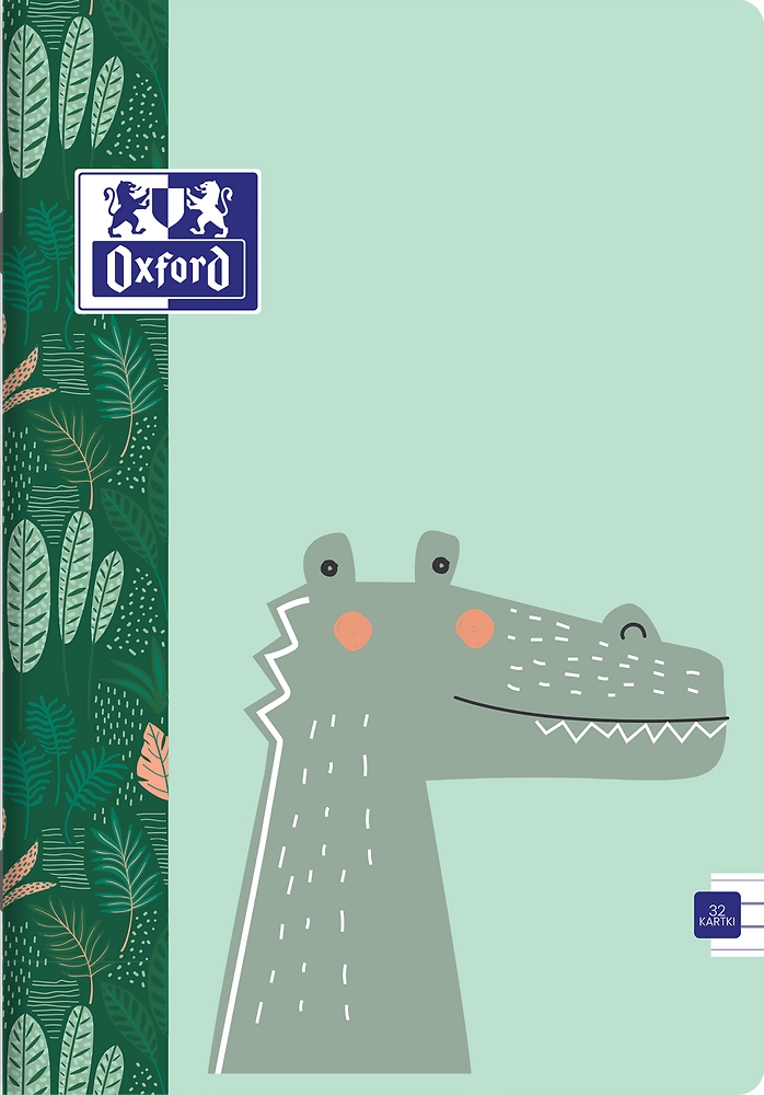 Zeszyt A5 32k 3linia KIDS 400175620 OXFORD Kolor Odcienie fioletu Odcienie niebieskiego Odcienie różu Odcienie zieleni