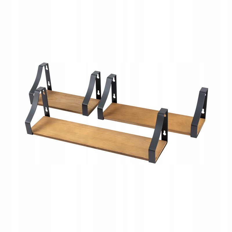

Półki wiszące Loft drewniane 430/330/230 Fbl 3