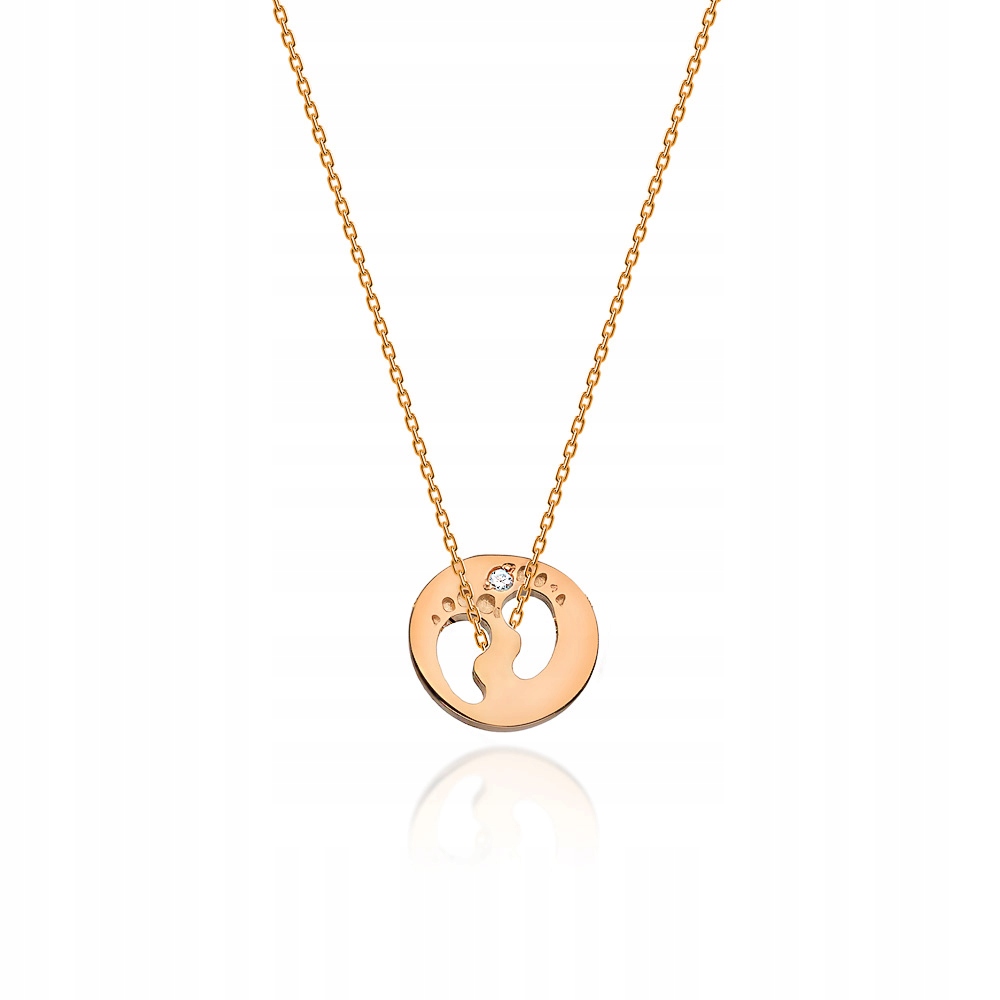 Náhrdelník růžové zlato celebrita chodidla briliant