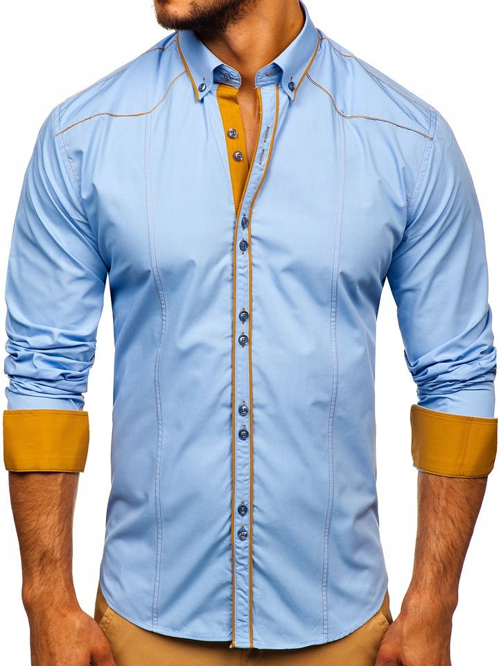 

Koszula Męska Elegancka Błękitna 4777 ROZMIAR_2XL