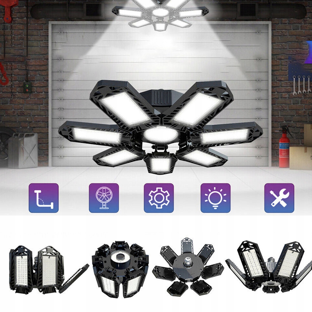 LAMPA WARSZTATOWA SUFITOWA SKŁADANA LED MOCNA E27 LED 7+1 panel EAN (GTIN) 882696034732