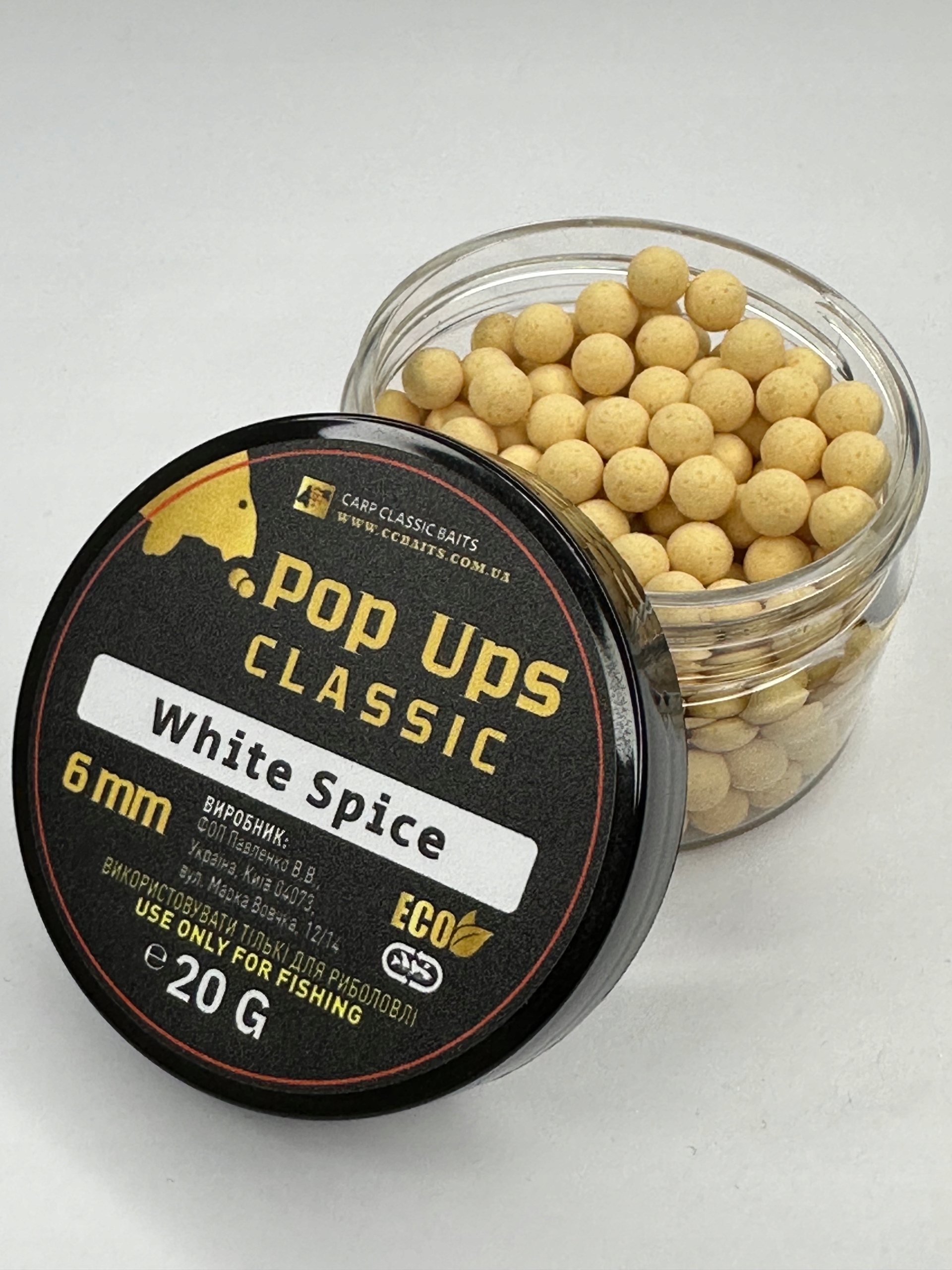 Kulki Carp Classic Baits Pop Ups 6 MM Classic White Spice
