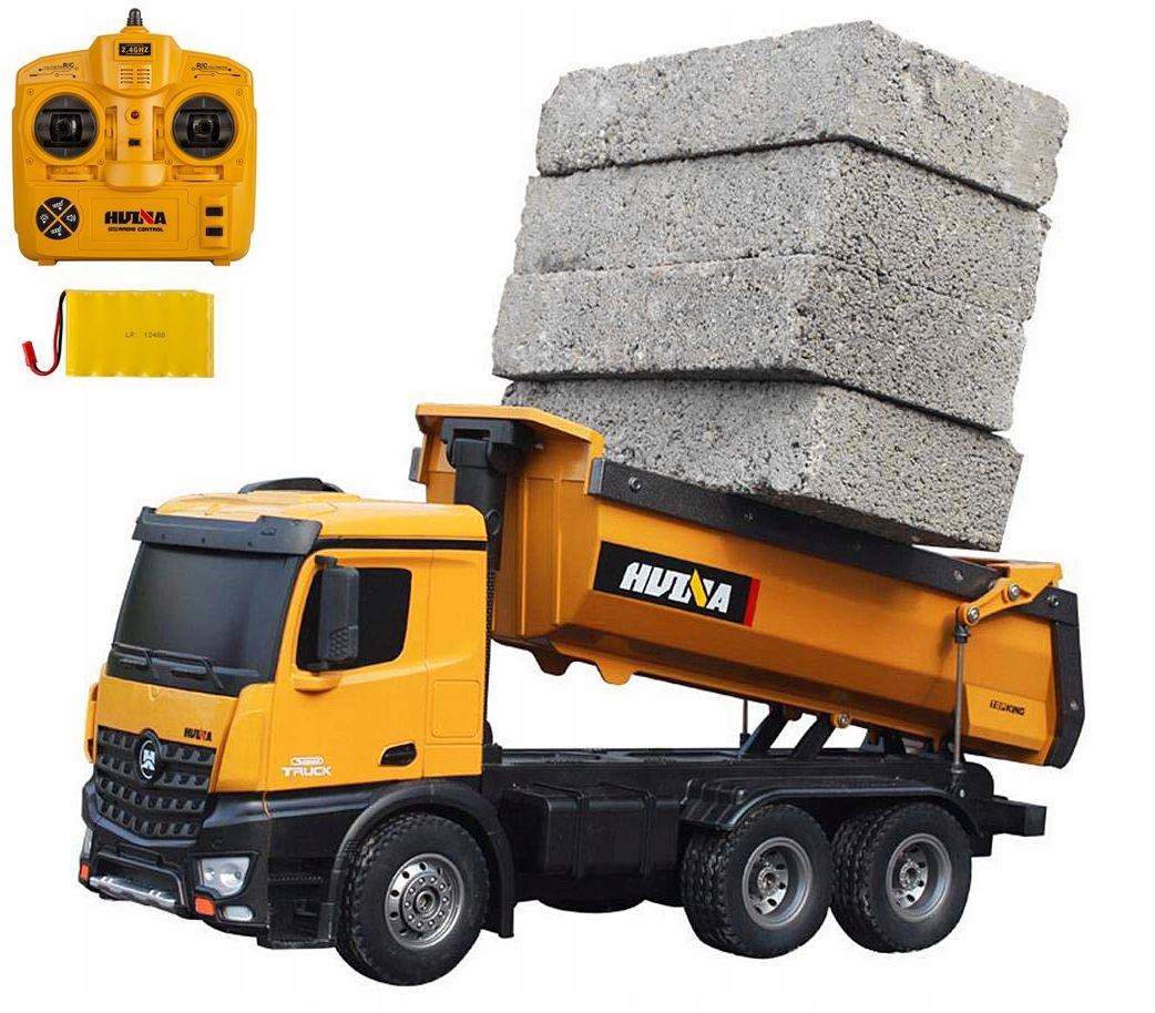 DUŻA WYWROTKA ZDALNIE STEROWANA AUTO RC 4x4 METAL MOCNA - ŁADOWNOŚĆ 10 KG ! Marka Huina