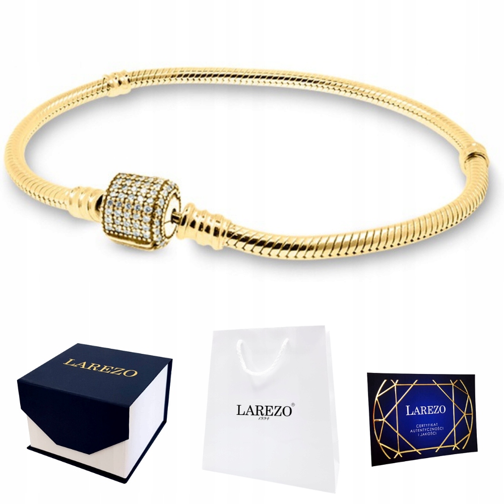 

Bransoletka złota do charms Pandora moments 17cm
