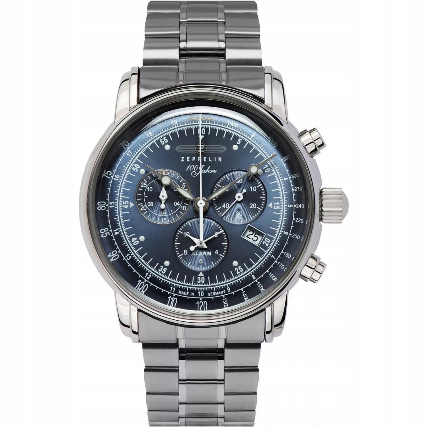 Pánské Hodinky Zeppelin 7680MB3 stříbrný náramek