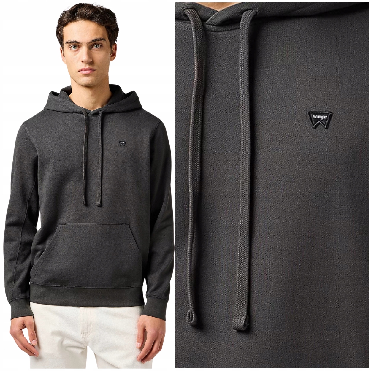 Wrangler Sign Off Hoodie bavlněná mikina pánská s kapucí klokanka 3XL