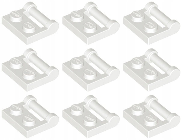 

Lego 48336 Płytka z Uchwytem 1x2 biała (5g) 9 szt