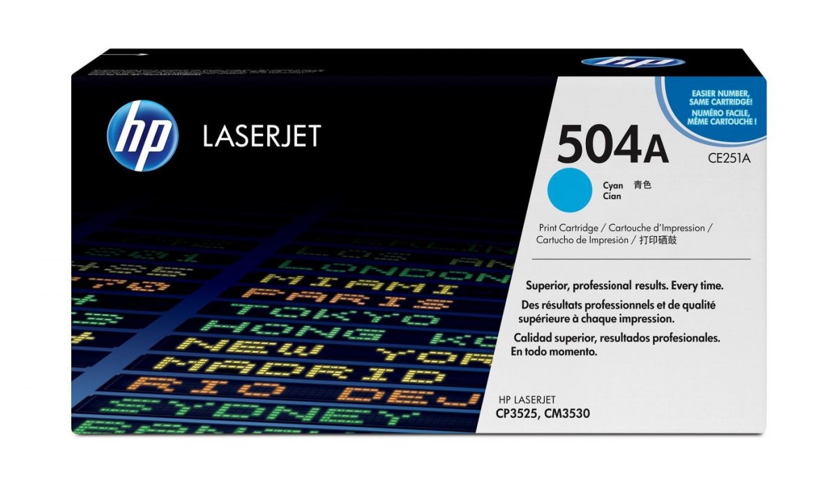 Toner Hp CE251A, 504A modrá (azúrová)
