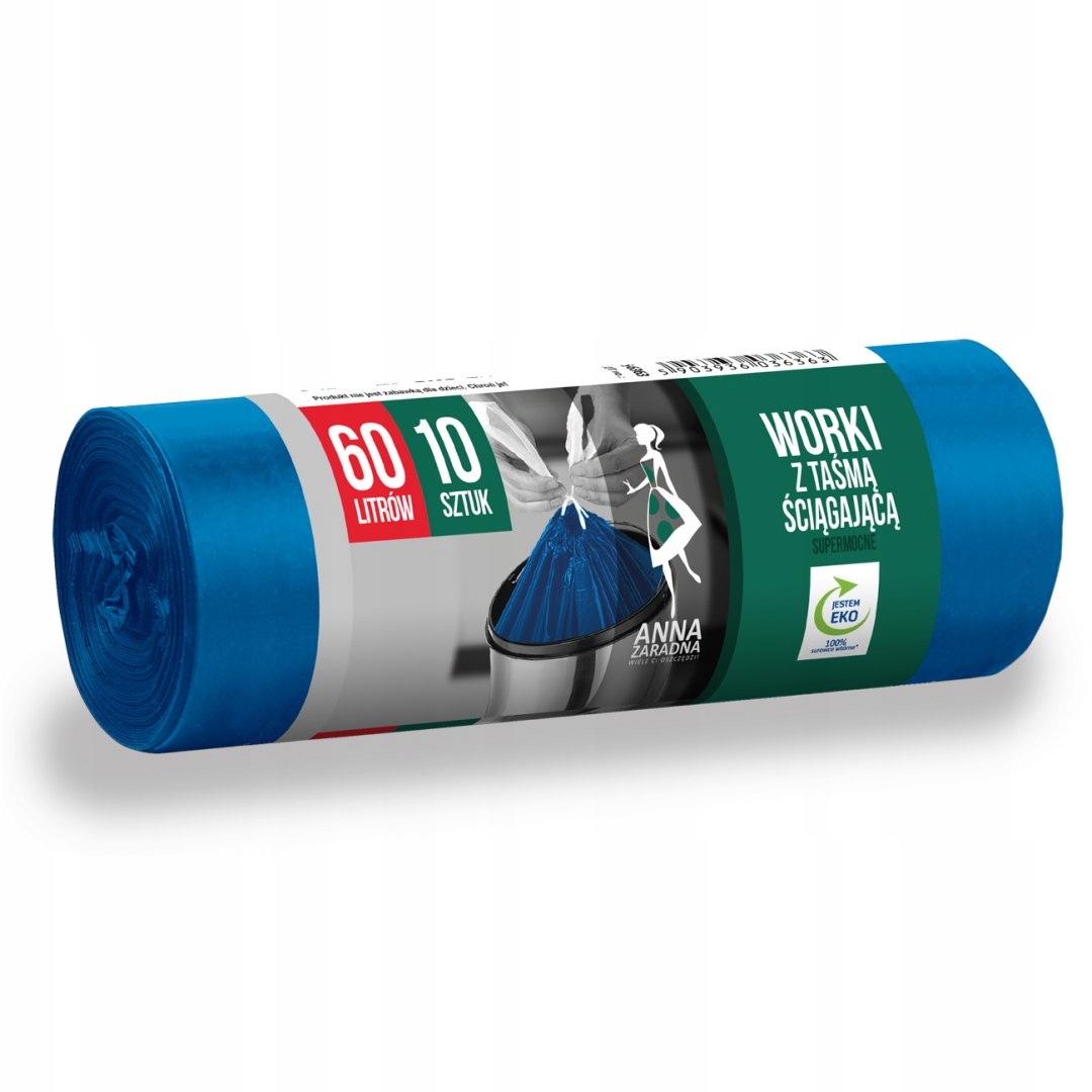 

Worki na śmieci z taśmą Supermocne 60L 10 szt Az