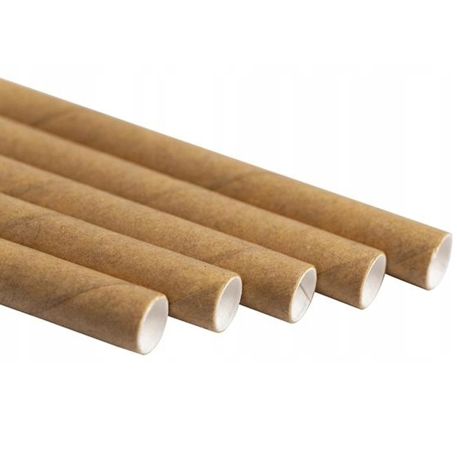 SŁOMKI EKOLOGICZNE RURKI PAPIEROWE BIO 100 SZTUK BIODEGRADOWAL Materiał papier