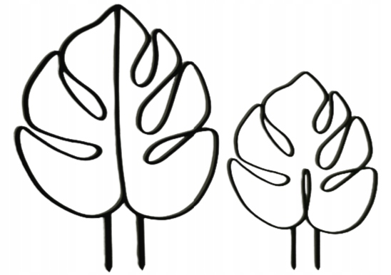 2 X PODPÓRKA OZDOBA KWIATÓW ROŚLIN MONSTERA