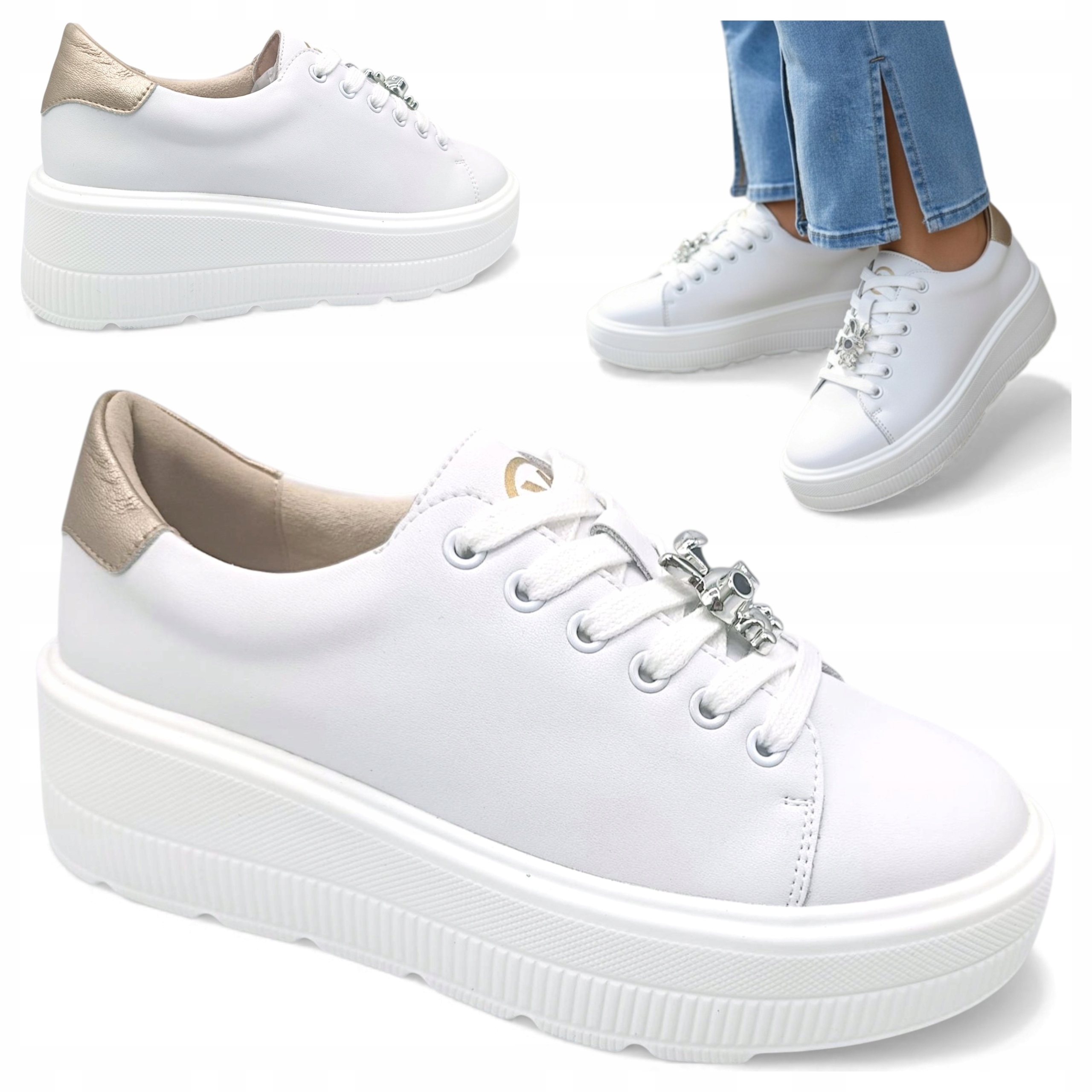 36 Vinceza Sportovní obuv Přírodní Kůže Silná podrážka Šněrovací Módní