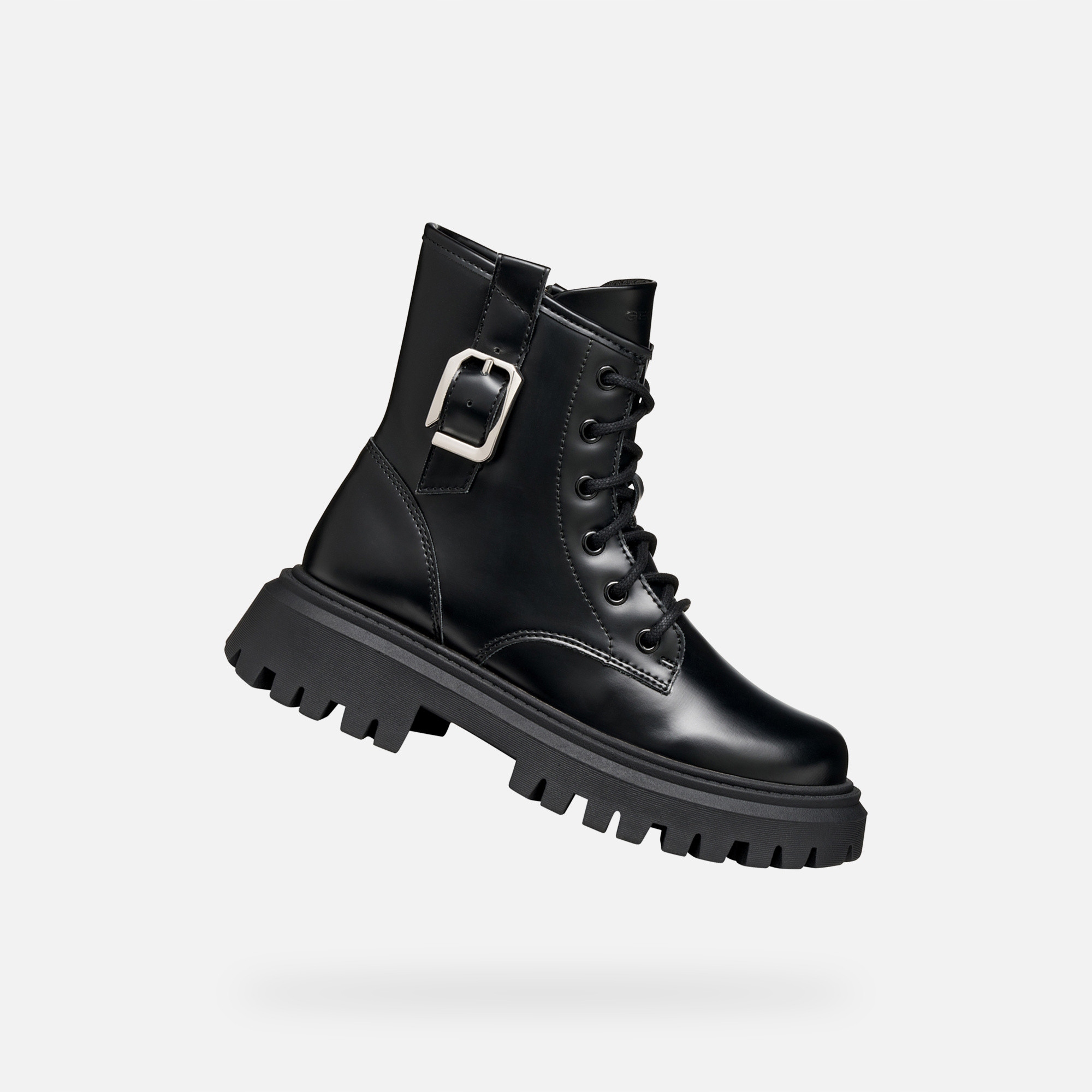 Geox Černá dívčí kotníková obuv Geox Maquinnens