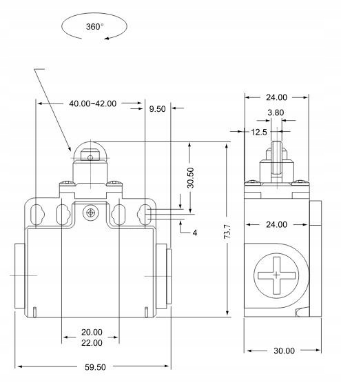 Łącznik krańcowy z rolką VT102 Marka Tracon