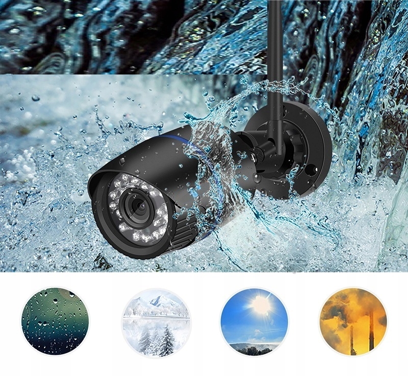 BEZPRZEWODOWA KAMERA ZEWNĘTRZNA IP WiFi FULL HD Rozdzielczość 2 Mpx