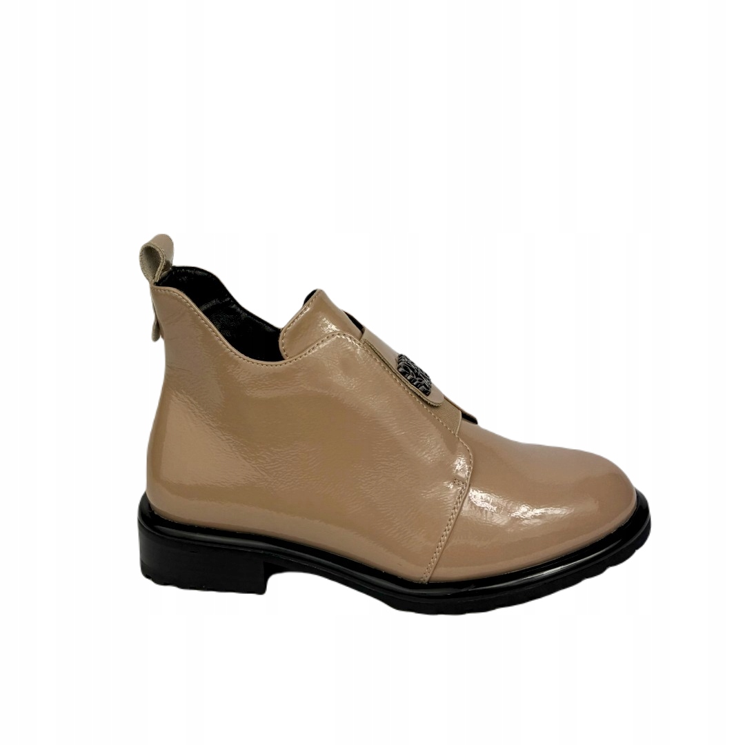 Dámské kotníkové boty Artiker 55C1125 Khaki Lak/ Béžová 39, Béžová