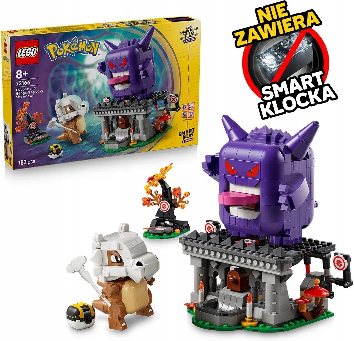 stavebnice Lego Pokémon 72166 Smart Play: Cubone a Gengar – strašidelný střet