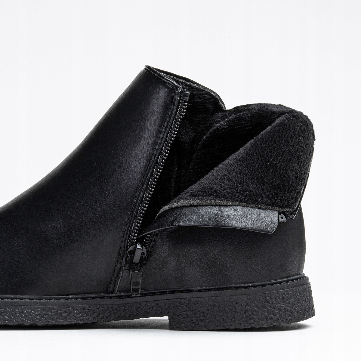 Botki trzewiki dziewczęce ocieplane FUTERKO modne SUWAK urocze Wojtyłko 31 Kolor czarny