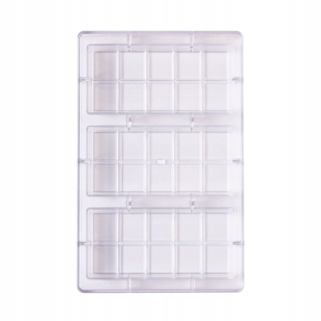 Forma do czekolady dubajskiej z poliwęglanu 3 tabliczki 15x7cm Decora