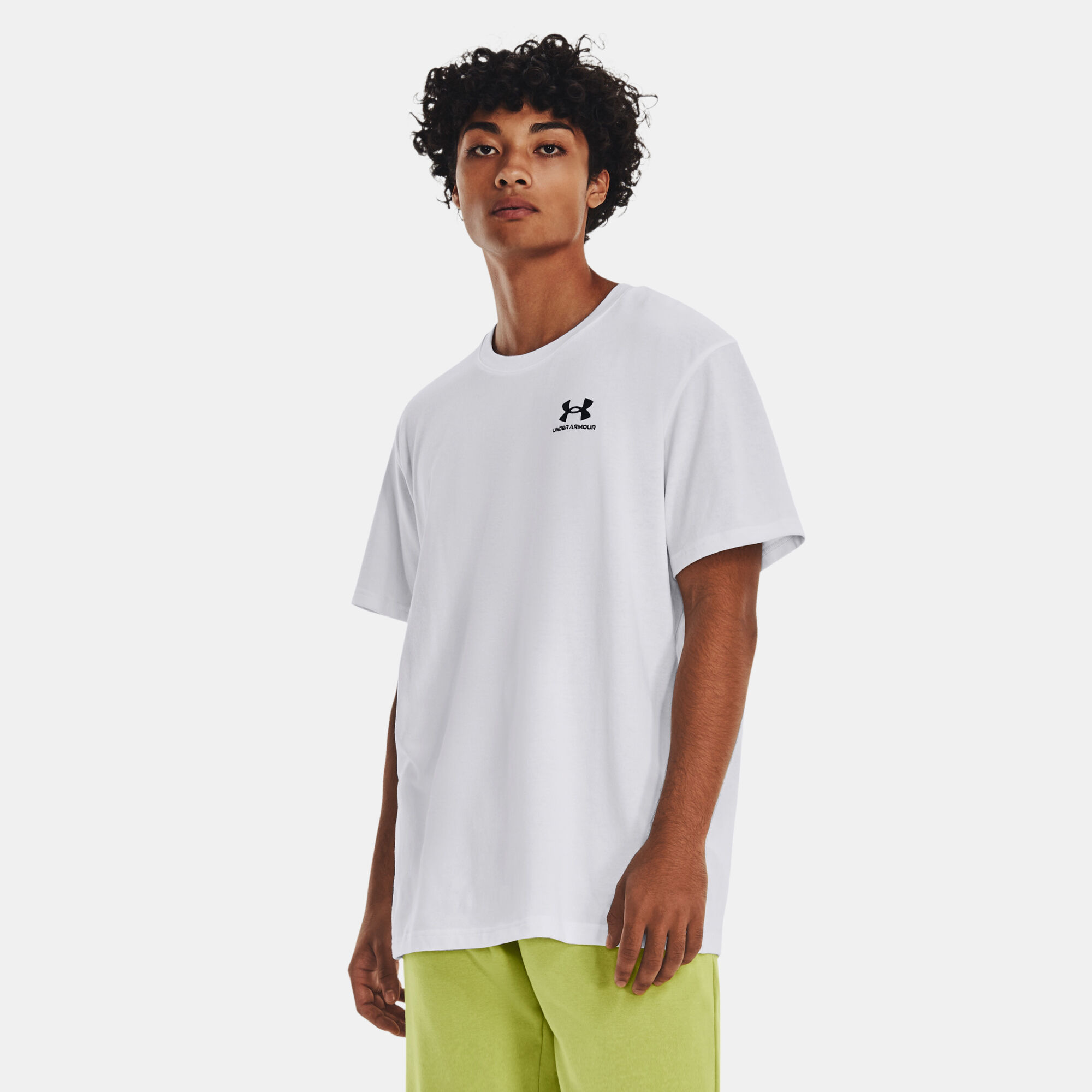 Koszulka męska Under Armour Logo Emb Heavyweight white/black XXL