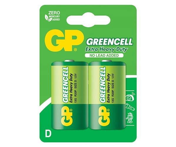 

Baterie Gp Greencell R20 LR20 R-20 D 1,5V 2szt