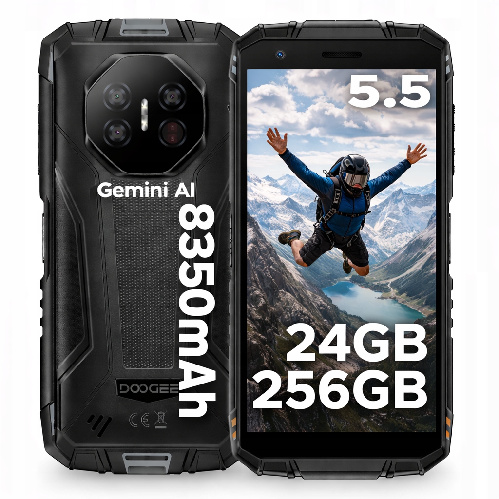 Pancéřový smartphone Doogee Fire3Ultra 8350mAh24+256GB IP69K/NFC/Vojenský/SIM
