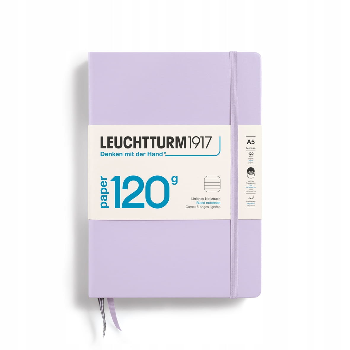 Notatnik Leuchtturm1917 Medium A5, 120g, Kropki, Lilac