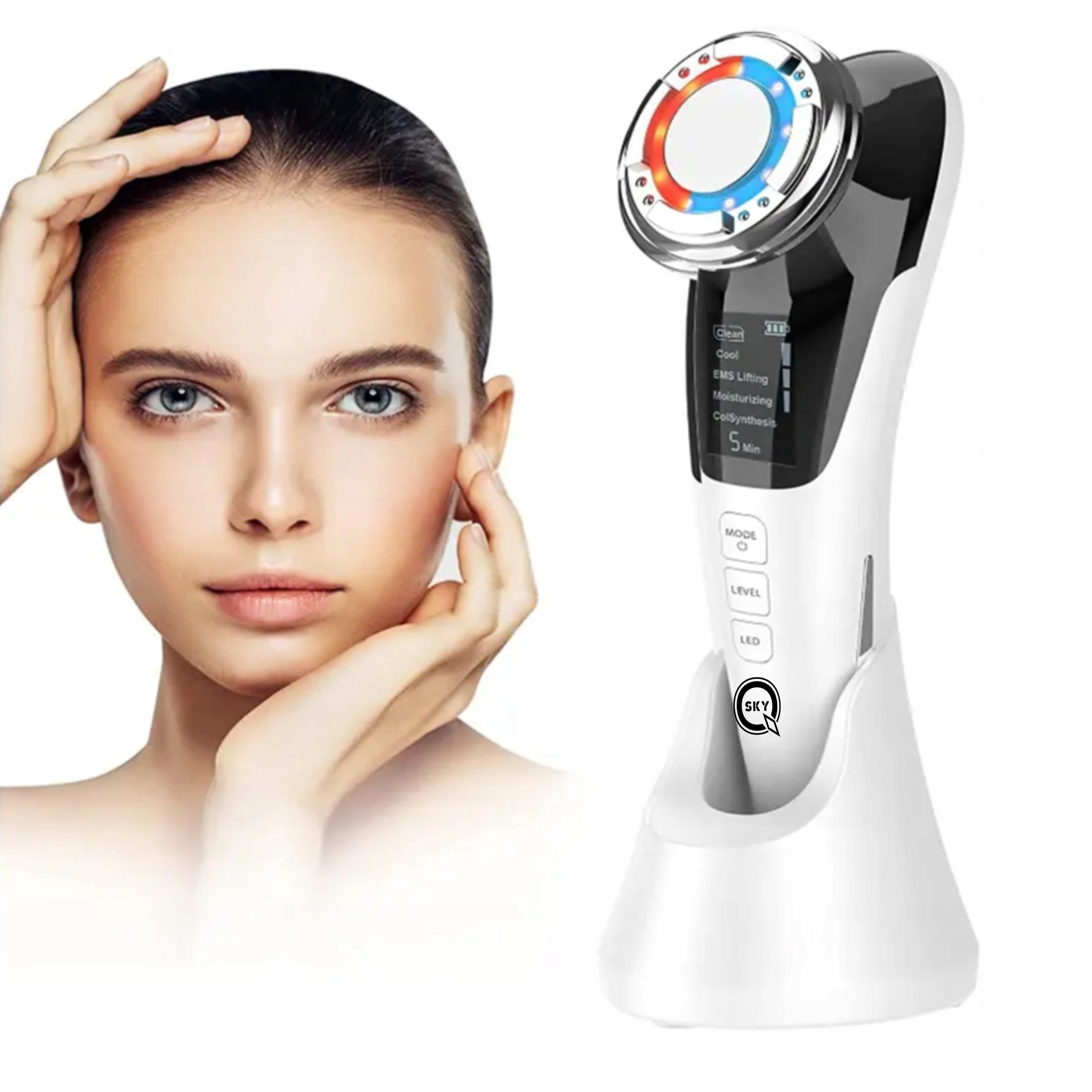 Bezjehlová Mezoterapie Masážní Přístroj Ems Obličeje Lifting 5v1 Masážní Přístroj