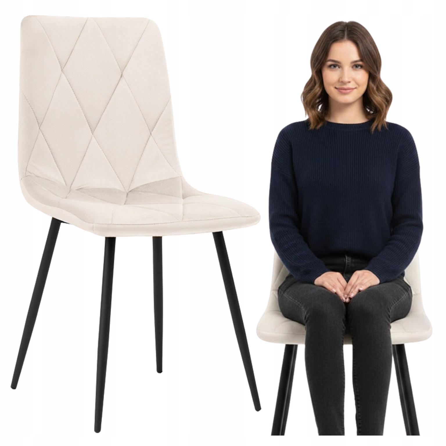 Čalouněné křeslo Velurové do jídelny Obývacího pokoje Prošívané Pohodlné Velvet