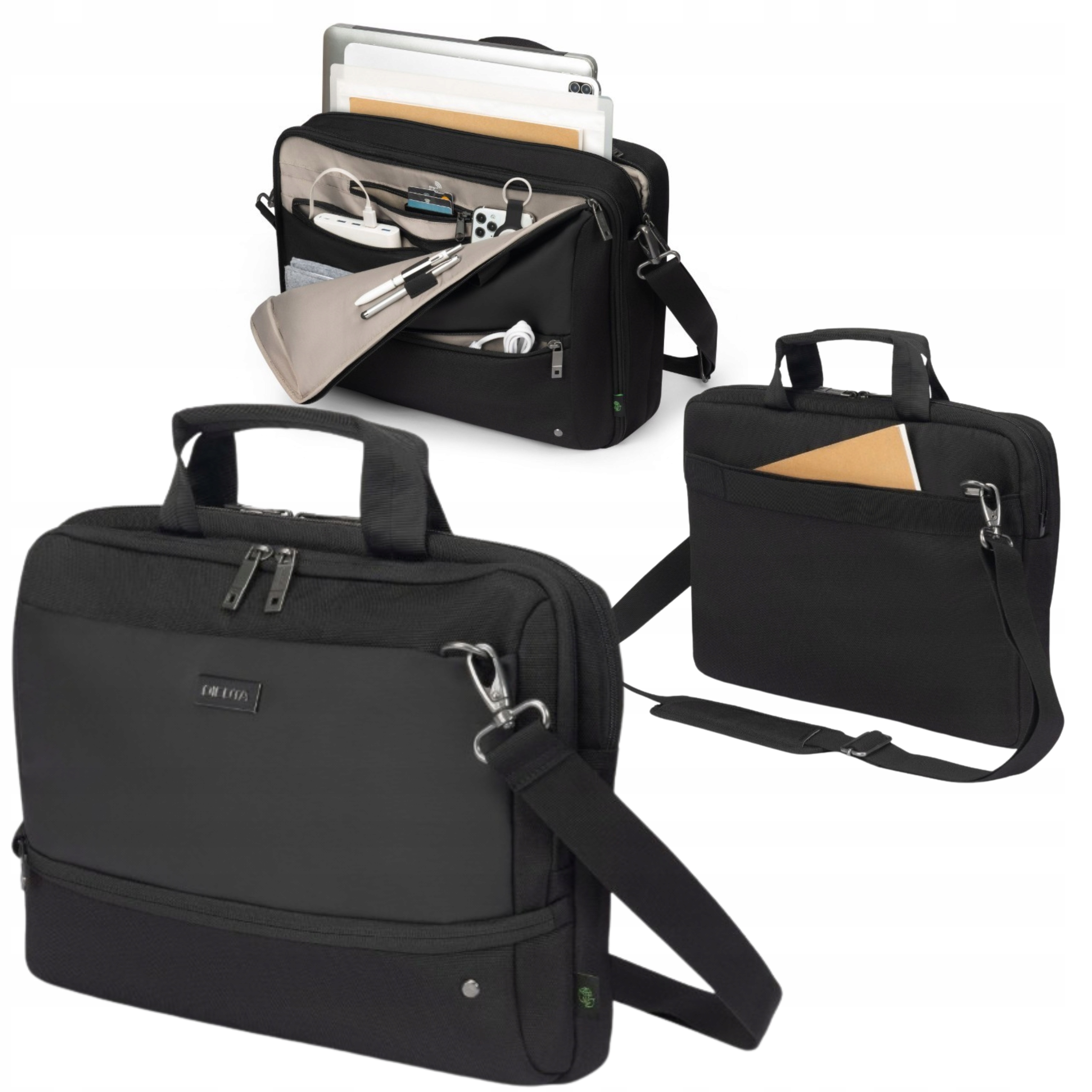 Taška na notebook 12" 13.1" 14" Dicota Slim Five černá, taška přes rameno