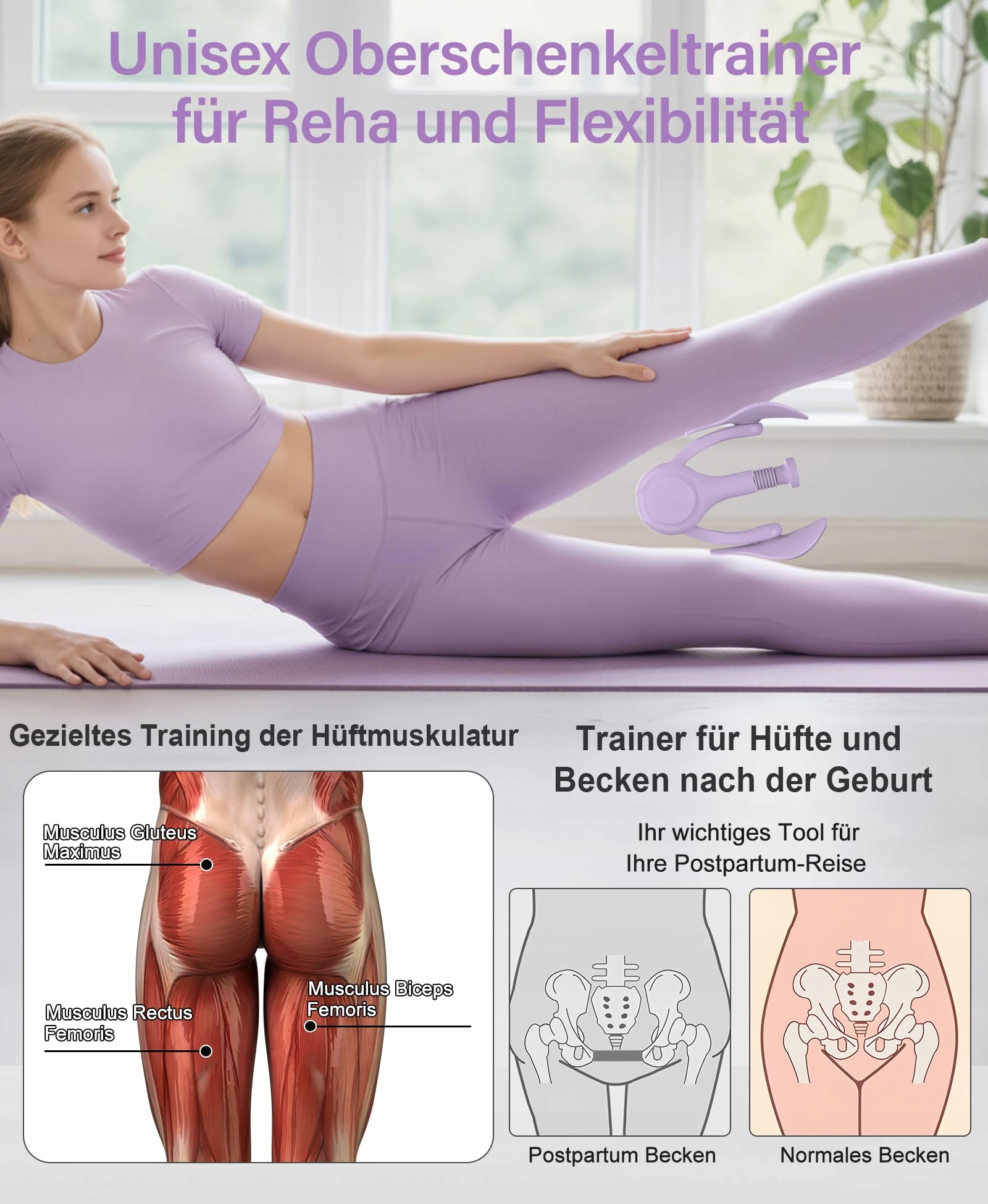 FITNESSGURU Trener Uda i Pośladków z Taśmą Oporową dla Kobiet i Mężczyzn — miniatura 5