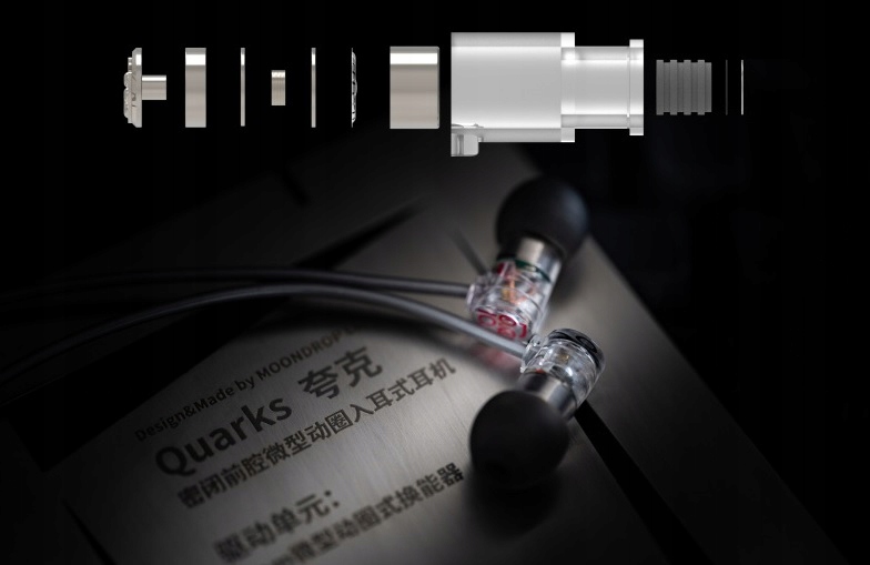 MOONDROP Quarks dynamiczne z mikrofonem Kolor dominujący przezroczysty