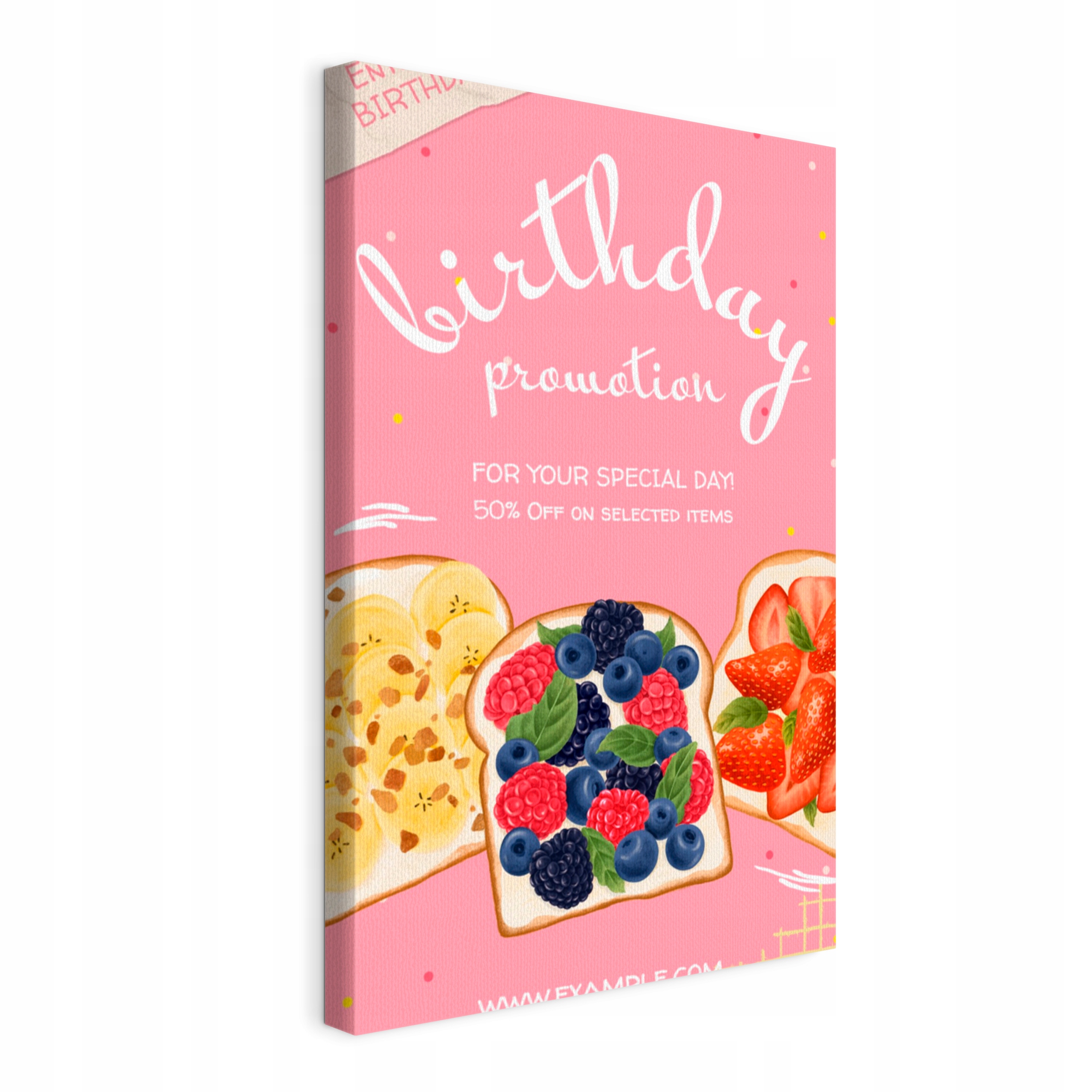 Obraz na plátně Narozeninová snídaně s ovocem do kuchyně restaurace 80x12