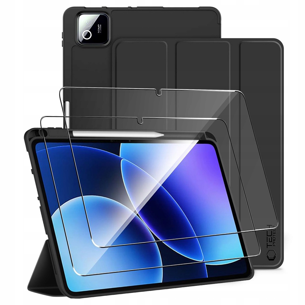 Zamykane Etui Smart Case na Pencil 2x Szkło szybka do Xiaomi Pad 8 /8 Pro