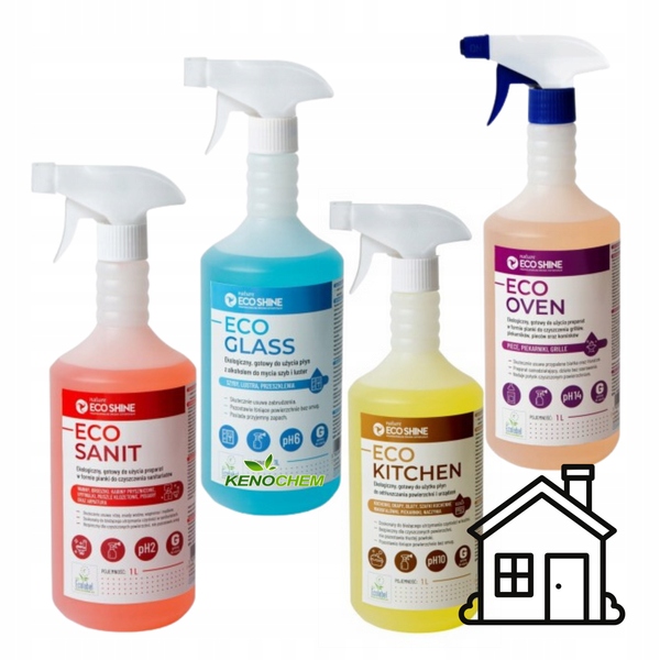 Levně Eco Shine Ekologická sada čisticích prostředků pro úklid domácnosti