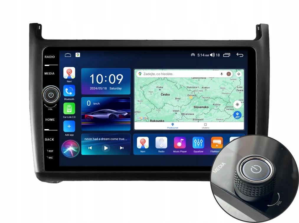 Everest 2DIN autorádio EVE18 Android, Volkswagen Polo