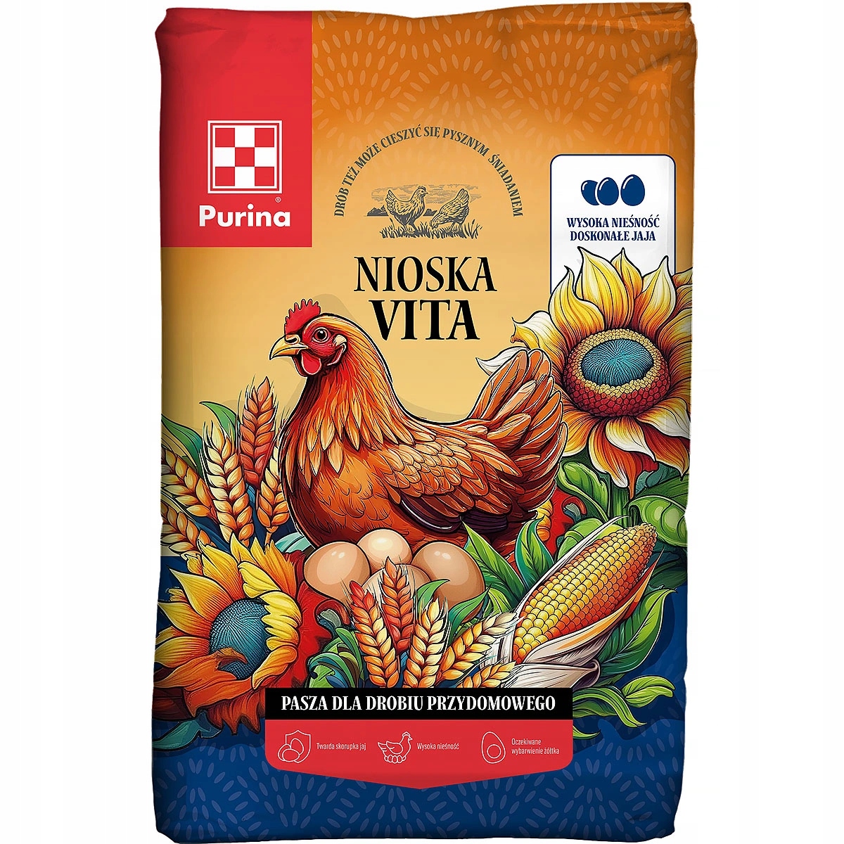 Nioska Vita 2 Sypka Mlewnik Pasza Dla Kur Purina 25 kg