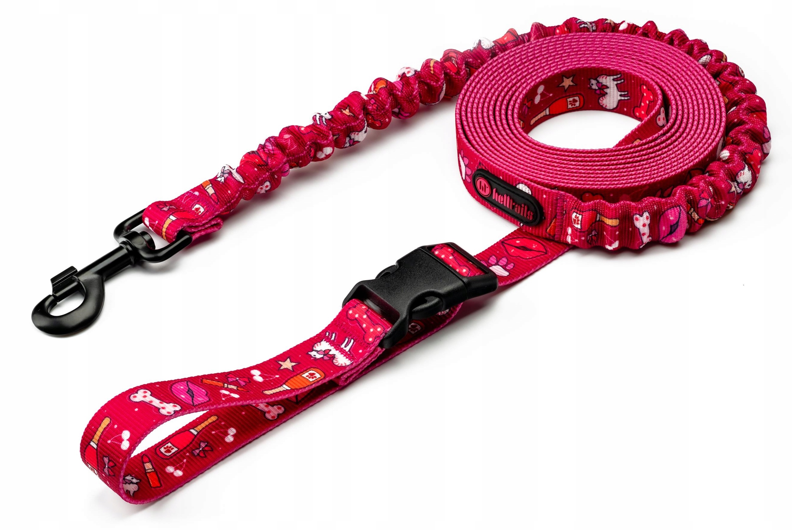 Smycz dla Psa z Amortyzatorem Pas Biodrowy No Absorb 2.4-4M Champagne Kiss