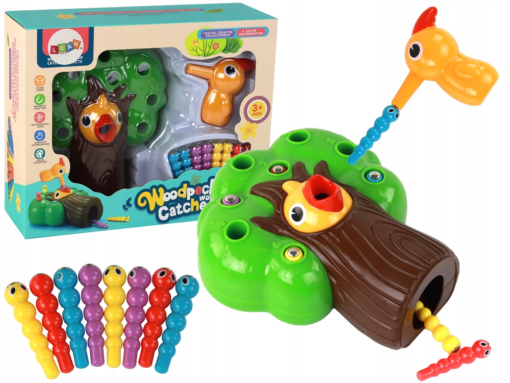 MAGNETYCZNA GRA ZRĘCZNOŚCIOWA ZŁAP ROBACZKA