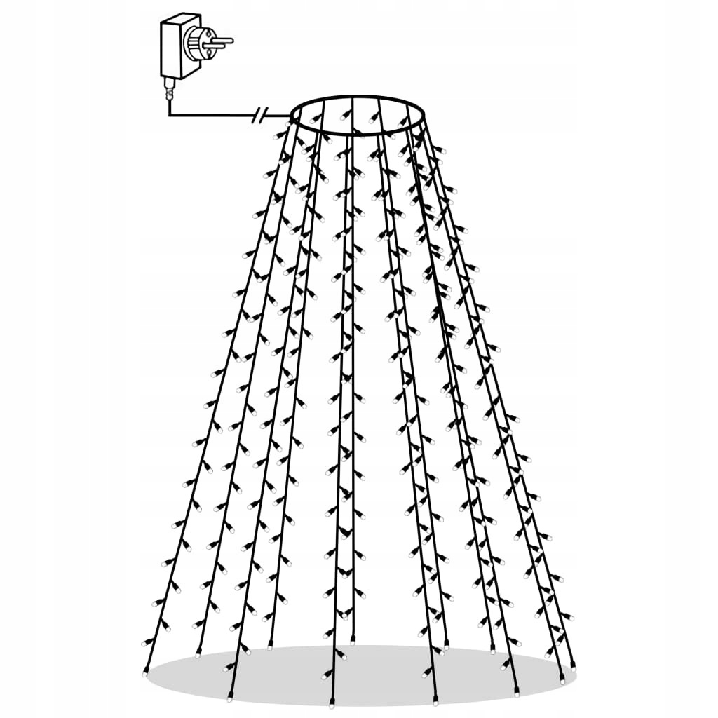 SIATKA LAMPEK CHOINKOWYCH, 210 NIEBIESKICH DIOD LE Marka VidaXL