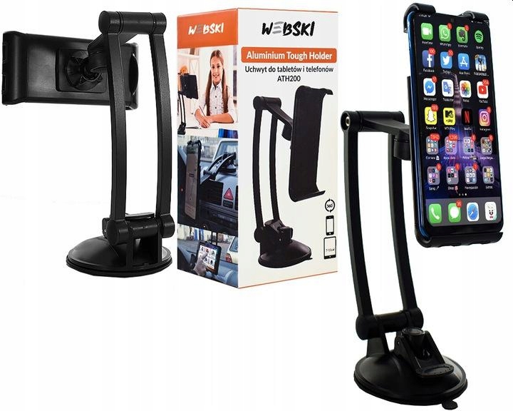 Aluminiowy Uchwyt na Tablet Telefon do Samochodu Kod producenta UCHATH200