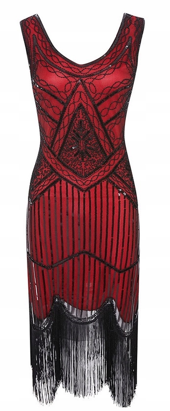 Flitrované Šaty Gatsby Silvestr 20. let 4XL