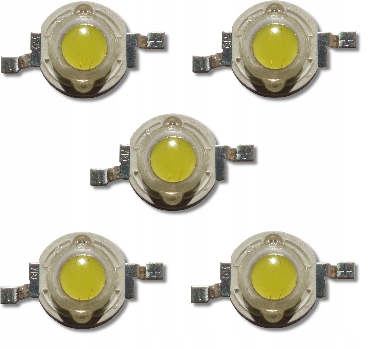 5x DIODA LED 1W ZIMNA 6500K Bridgelux Dual 2*23*45mil