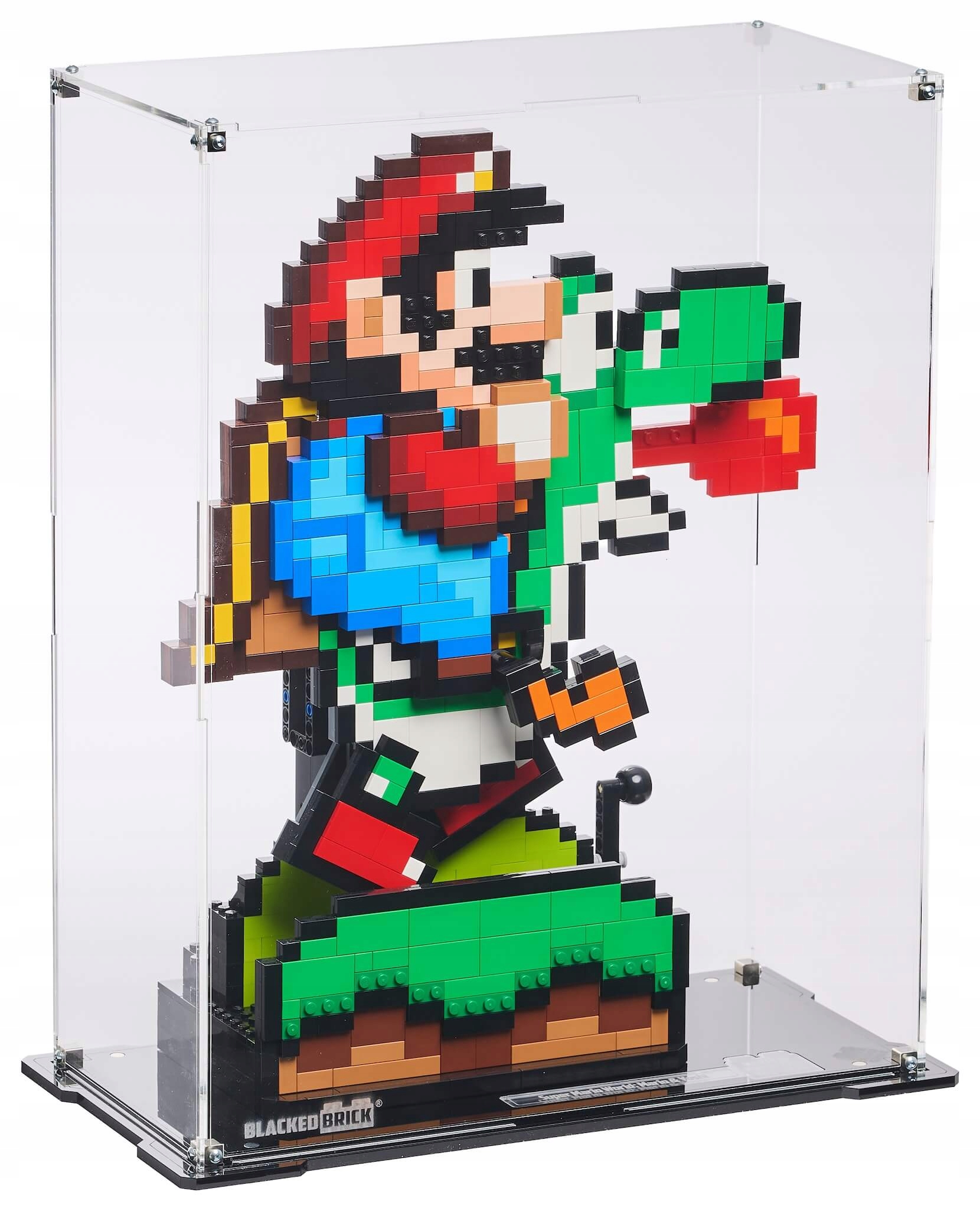 Vitrína Blacked Brick pre Lego 71438 Mario Svet: Mario a Yoshi