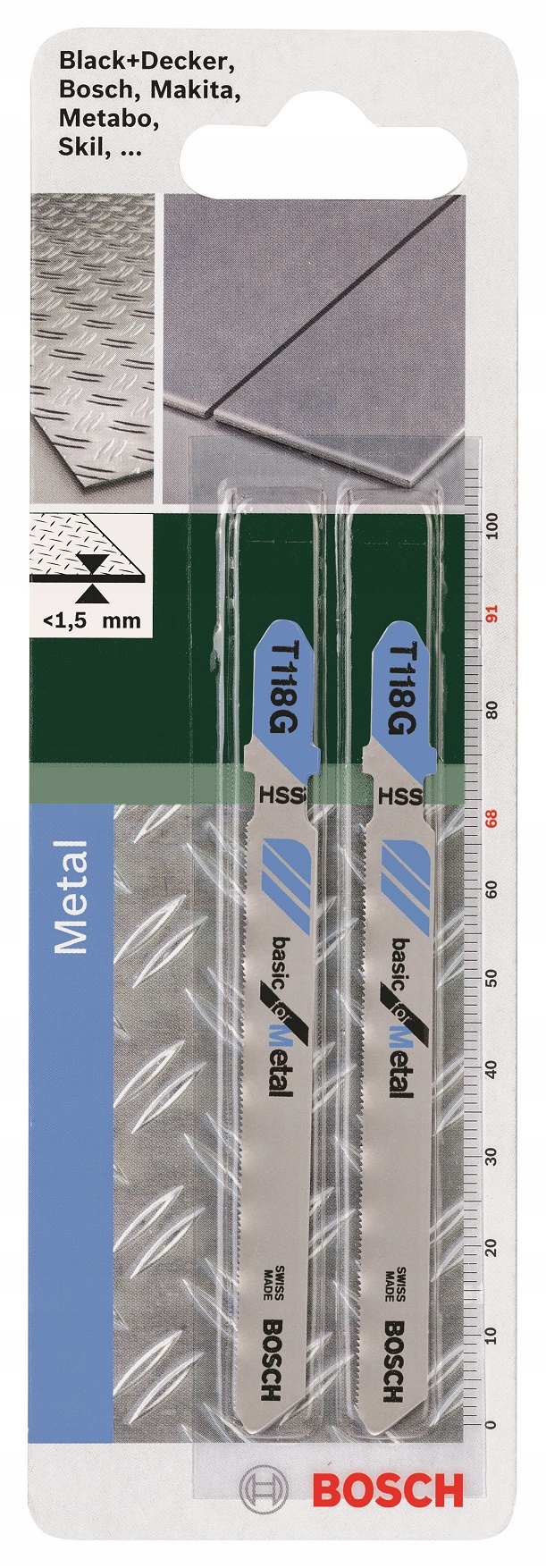 

Brzeszczoty (2szt.) Bosch T 118 G