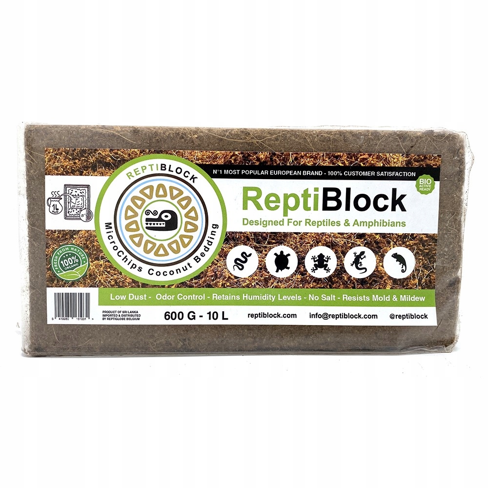 

Reptiblock Włókno Kokosowe 600g 10L Drobne Podłoże