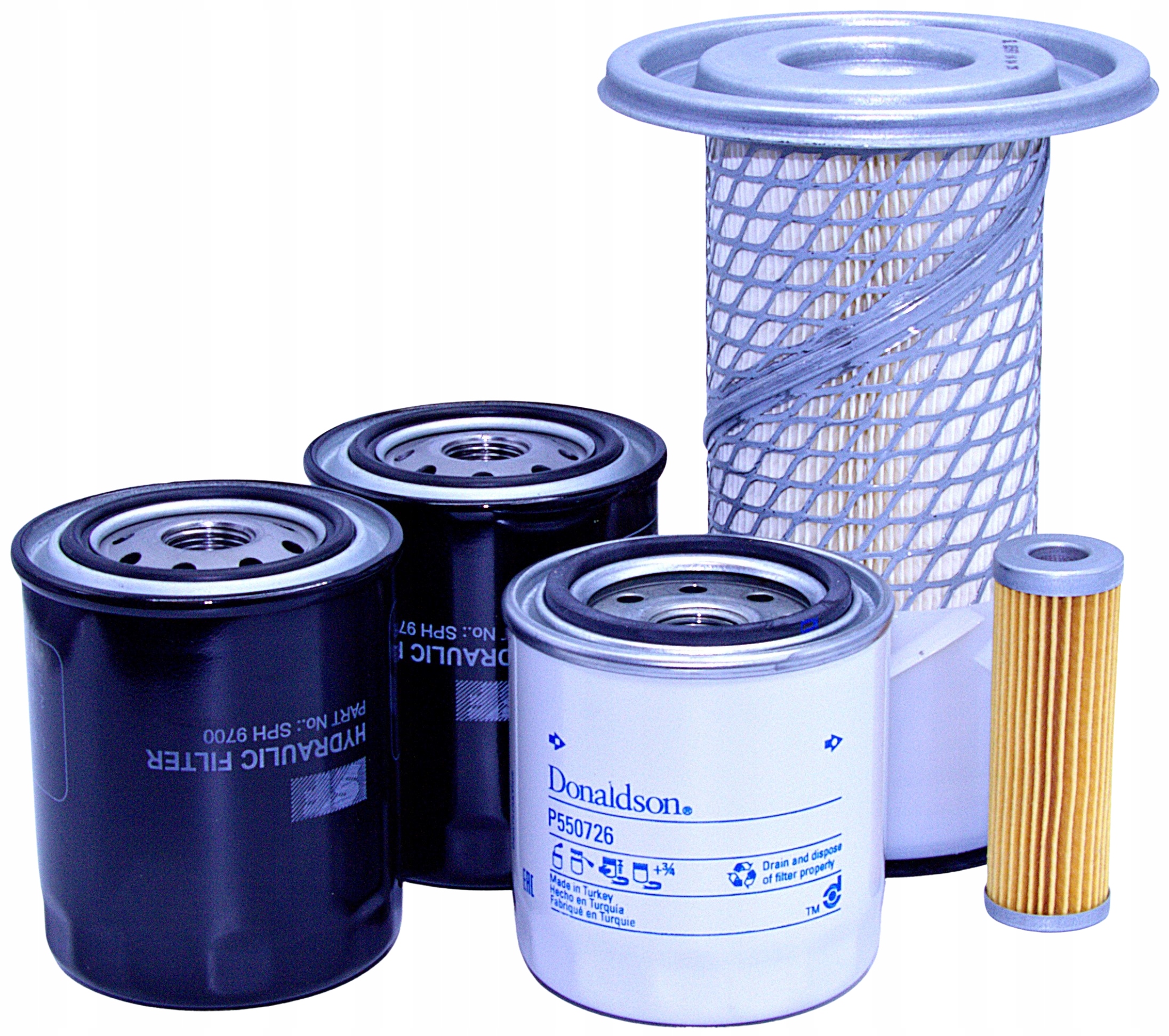 Filtry Kubota G3 Hst – vzduch, olej, palivo, hydraulické – sada.