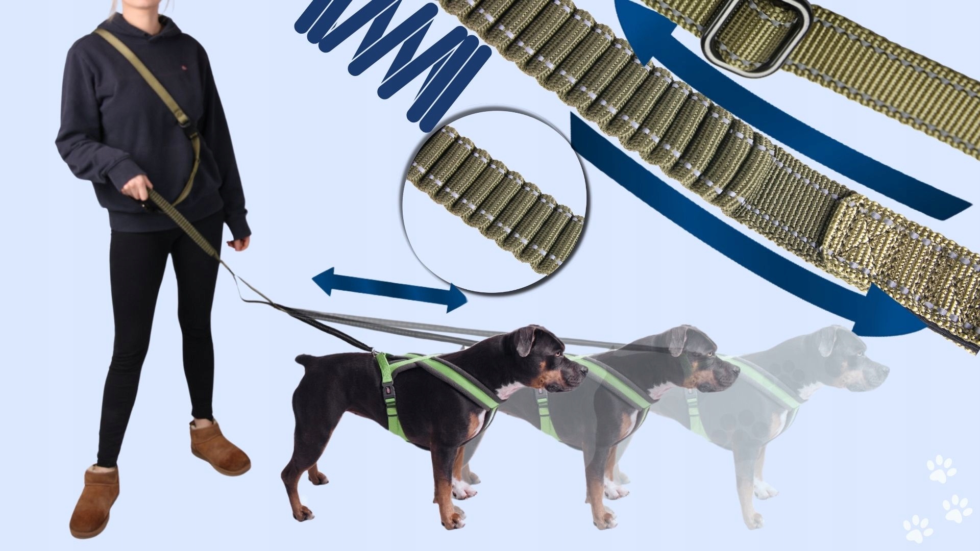 Levně Odnímatelné Vodítko Wobell , materiál 2,2 m