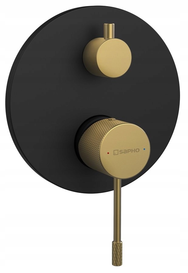 Solaris podomietková sprchová batéria, 2 výstupy, čierna zlato mat (WD042G)